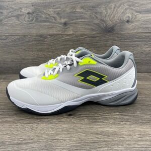 Lotto Mirage Tennis Shoes Men's Size 11 White Neon Yellow Athletic Sneakers